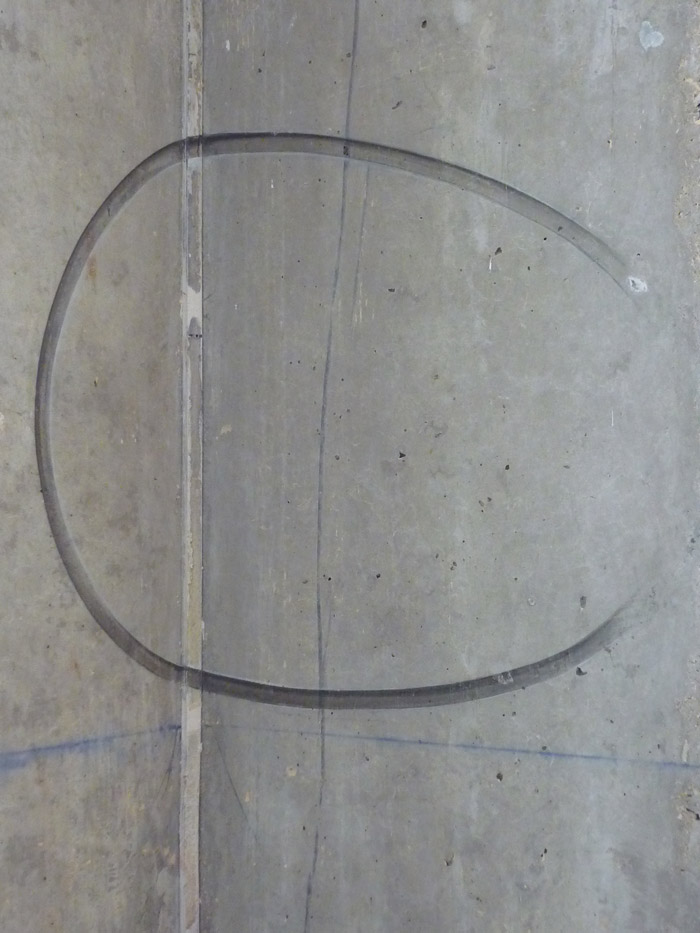 Déformation du cercle sur l’autre mur constituant l’angle.