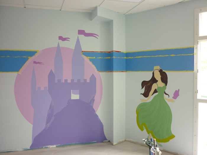 Construction du château et esquisse de la Princesse.