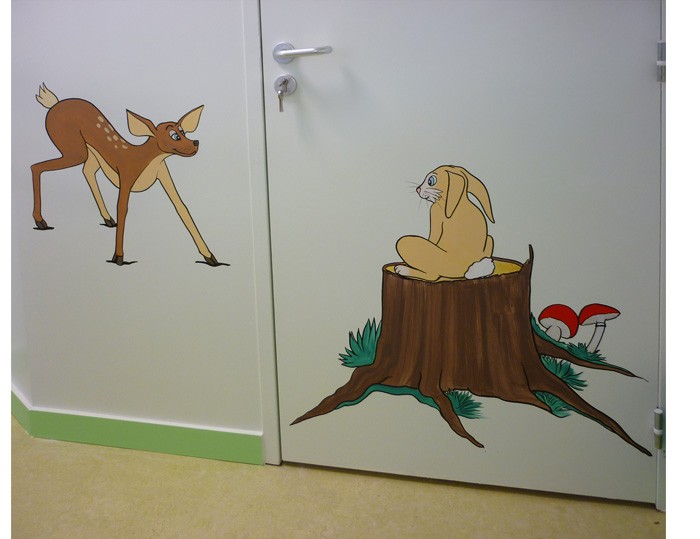 le petit Bambi et son ami lapin,